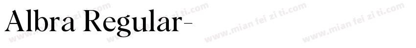 Albra Regular字体转换